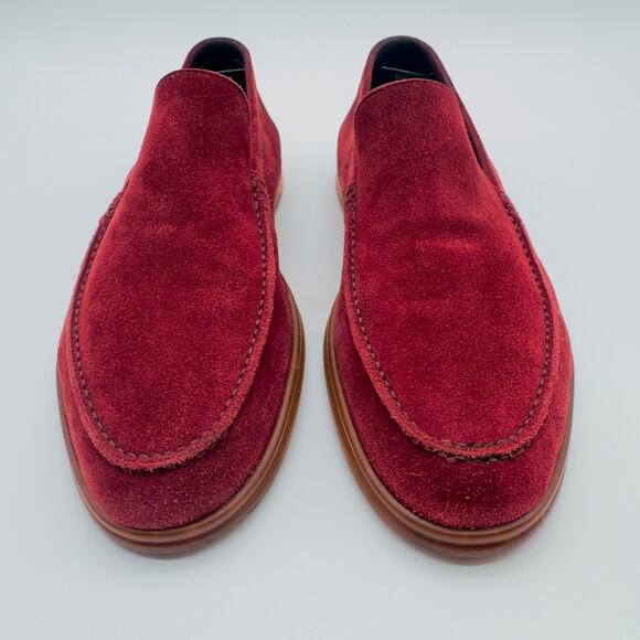 Loro Piana Summer Walk Men's Dried Red Suede Loafers Size 42/9 - Picture 5 of 14